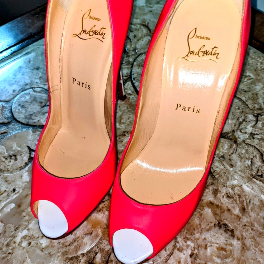 Pink Christian Louboutin Youpi Peep toe